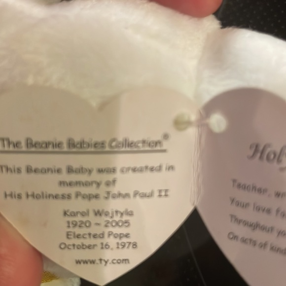 Retired TY beanie baby holy father John Paul II Bear - Picture 6 of 9
